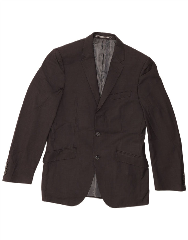 Sacou Marks & Spencer pentru bărbați cu 2 nasturi, UK 38, lână nouă, gri mediu