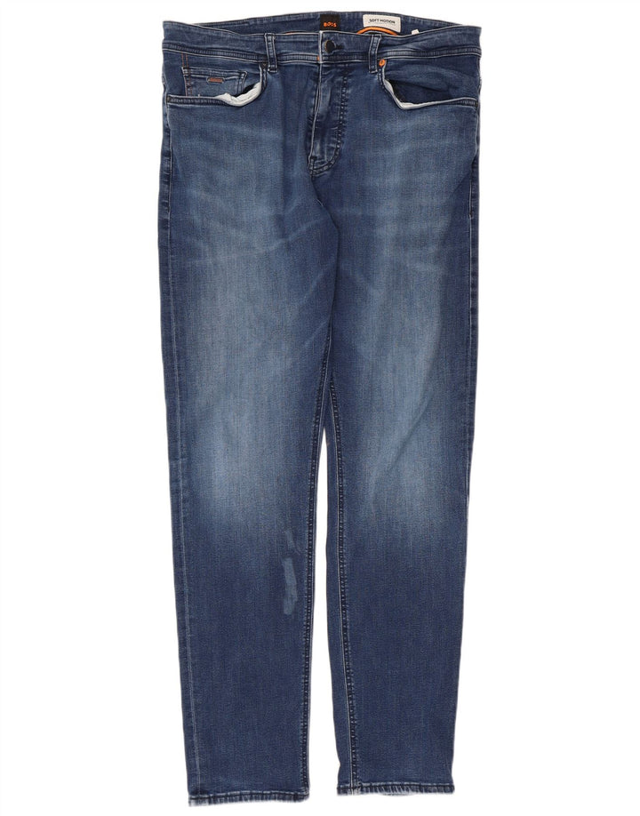 Blugi Hugo Boss Soft Motion Slim W36 L34 Bumbac albastru