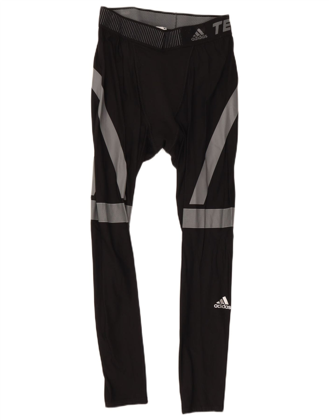 Leggings crop Adidas pentru bărbați Tech Fit, mari, negru, poliamidă color bloc