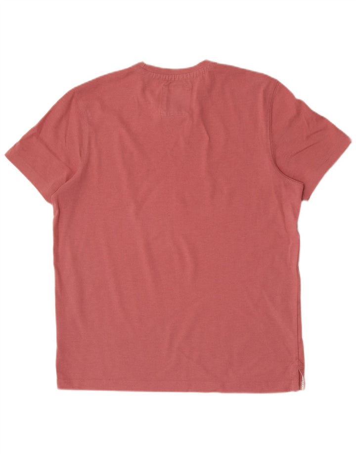CREW CLOTHING Bărbați Tricou Top Mediu Roz Bumbac