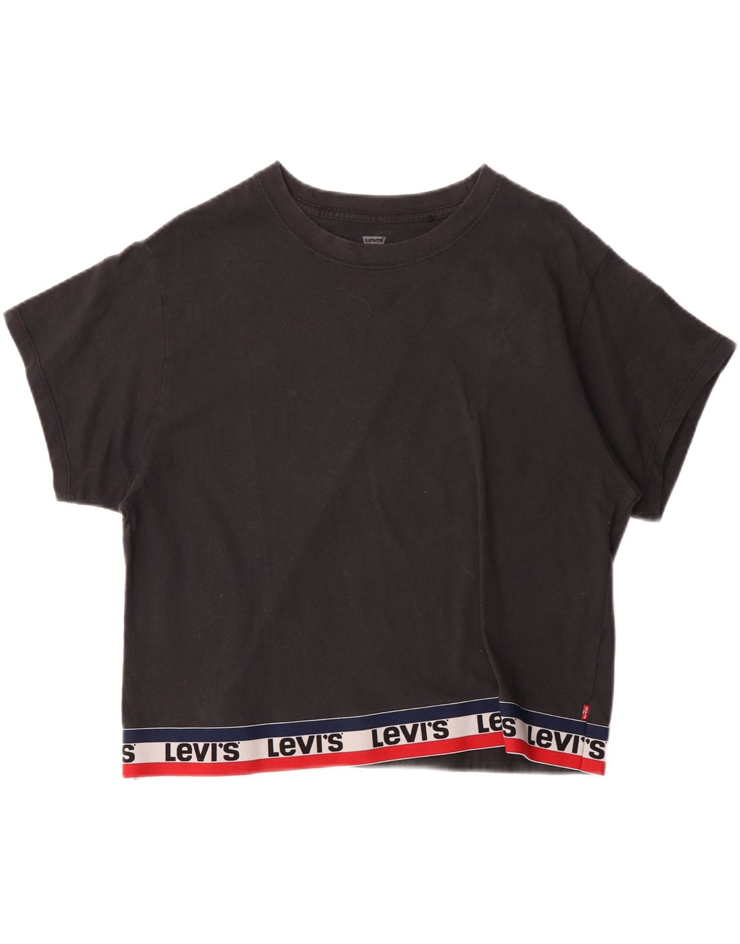 LEVI'S Womens Oversized Graphic T-Shirt Top UK 10 Small Black Vintage Levi's and Second-Hand Levi's from Messina Hembry 