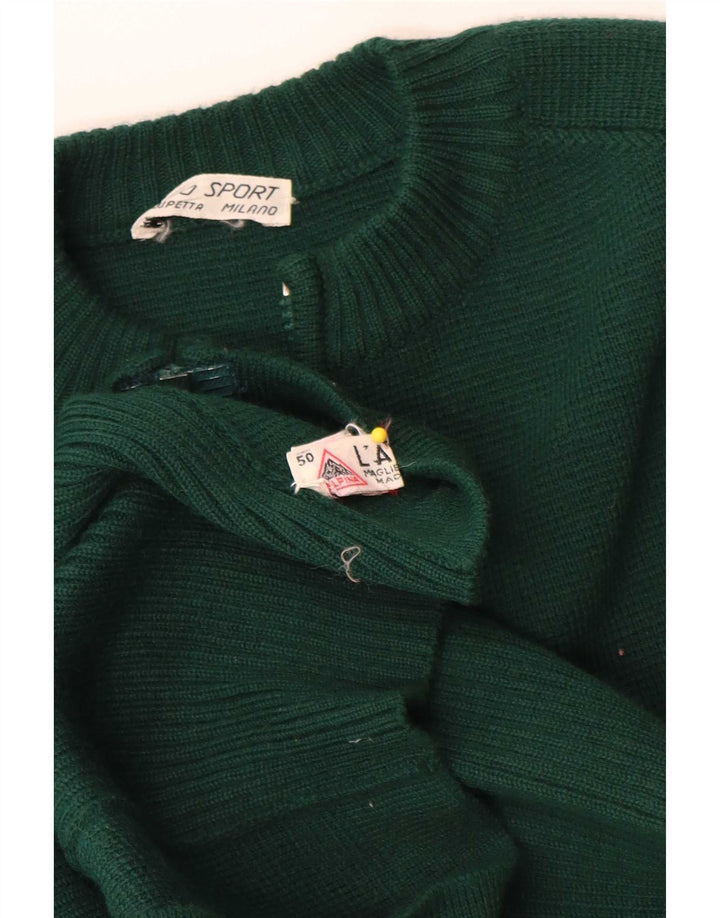 Pulover cardigan pentru bărbați L'ALPINA IT 50 verde mediu