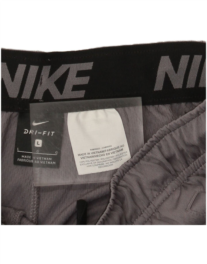 Pantaloni scurți sport Nike Dri Fit Graphic pentru bărbați, mari, gri, poliester