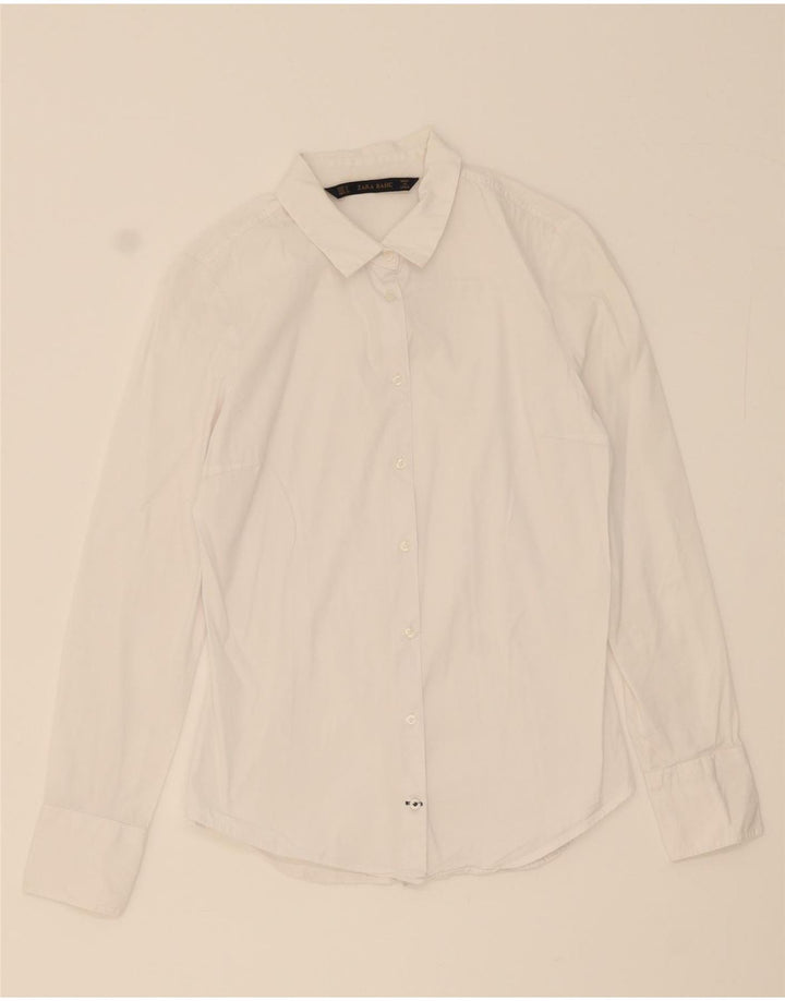 ZARA Womens Shirt UK 10 Small White Vintage Zara and Second-Hand Zara from Messina Hembry 
