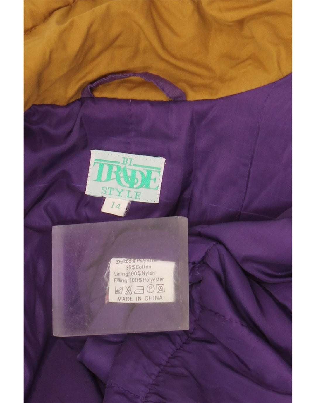Jachetă vintage supradimensionată pentru femei UK 14 Poliester violet mare