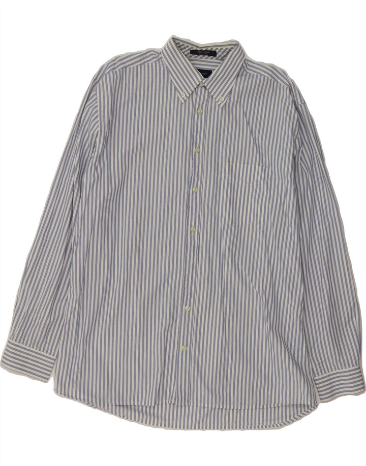 GANT Mens Regular Fit Shirt XL Blue Pinstripe Cotton Vintage Gant and Second-Hand Gant from Messina Hembry 