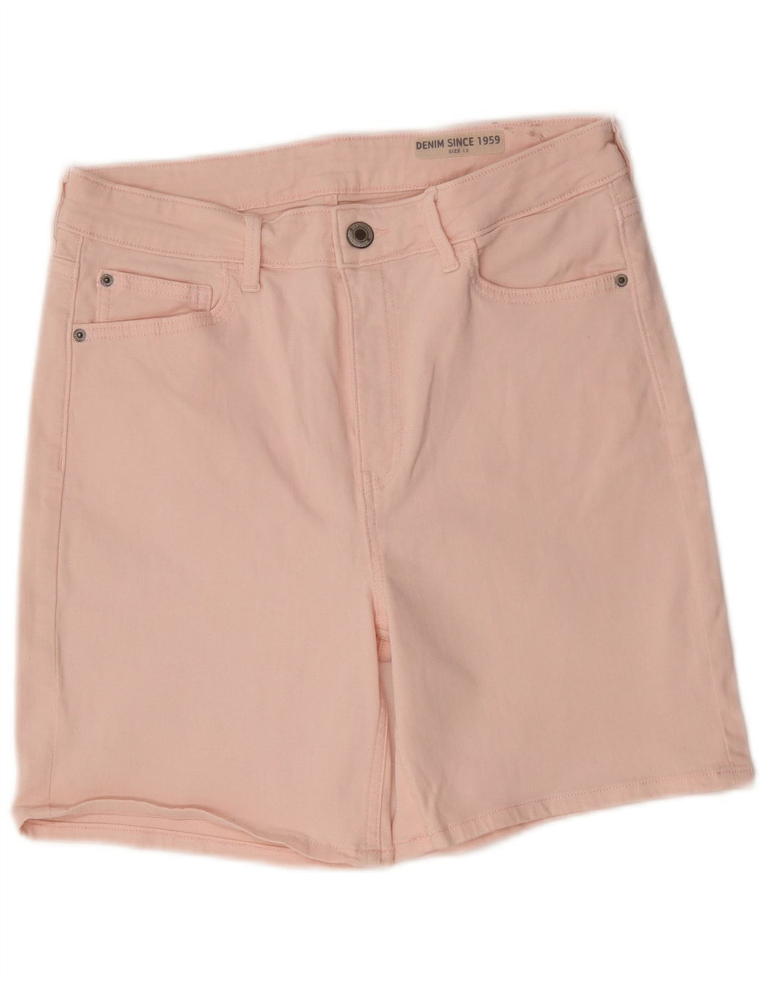Pantaloni scurți din denim pentru femei Marks & Spencer UK 12 Medium W30 Bumbac roz
