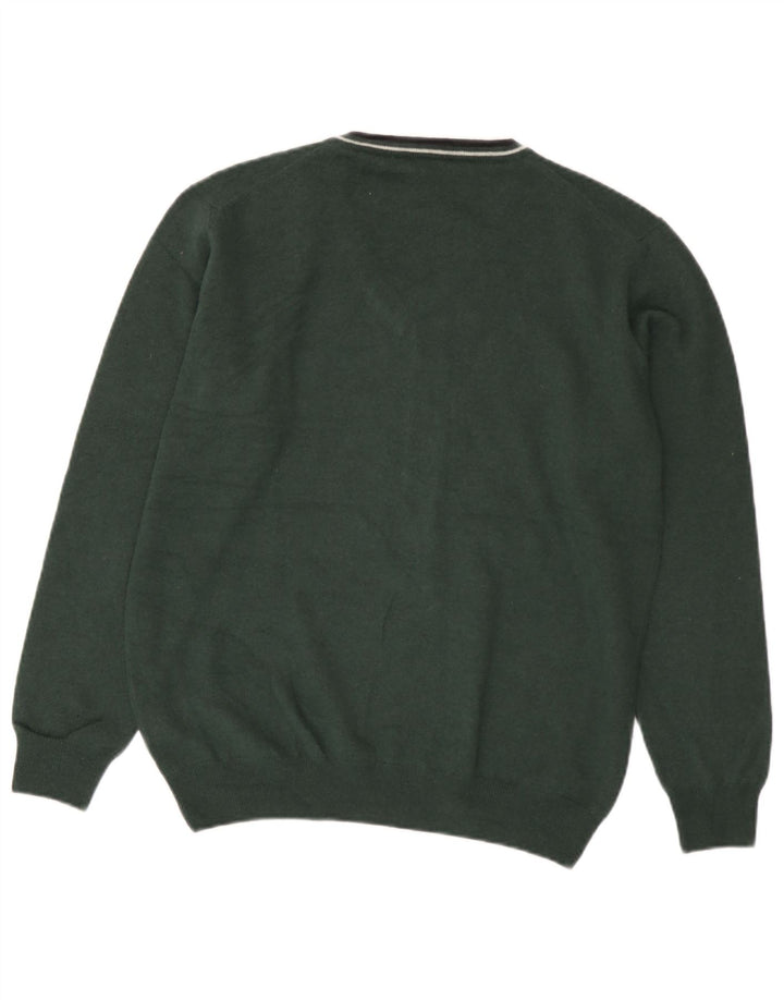 Fred Perry Pulover cu decolteu în V pentru băieți 15-16 ani Lână verde