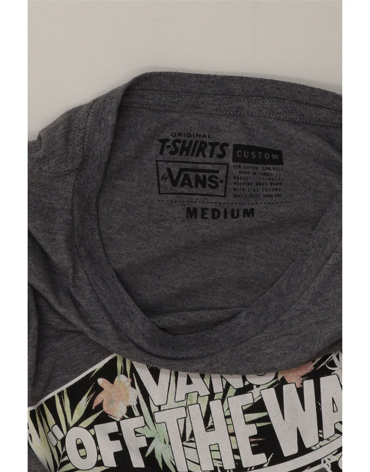 Tricou grafic Vans pentru bărbați Top din bumbac cu pete gri mediu