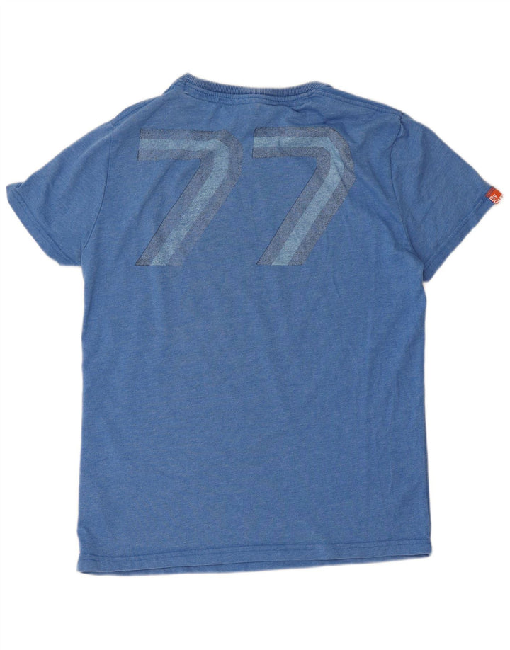 Tricou grafic pentru bărbați Superdry Top Medium Blue Poliester