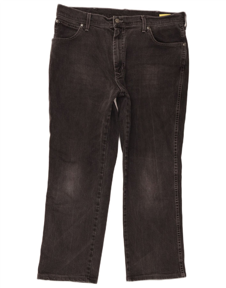Blugi drepti pentru bărbați Wrangler W38 L27 bumbac gri