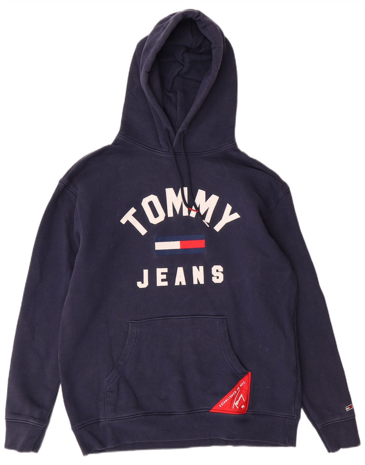 Hanocă grafică pentru bărbați Tommy Hilfiger Pulover mediu din bumbac bleumarin