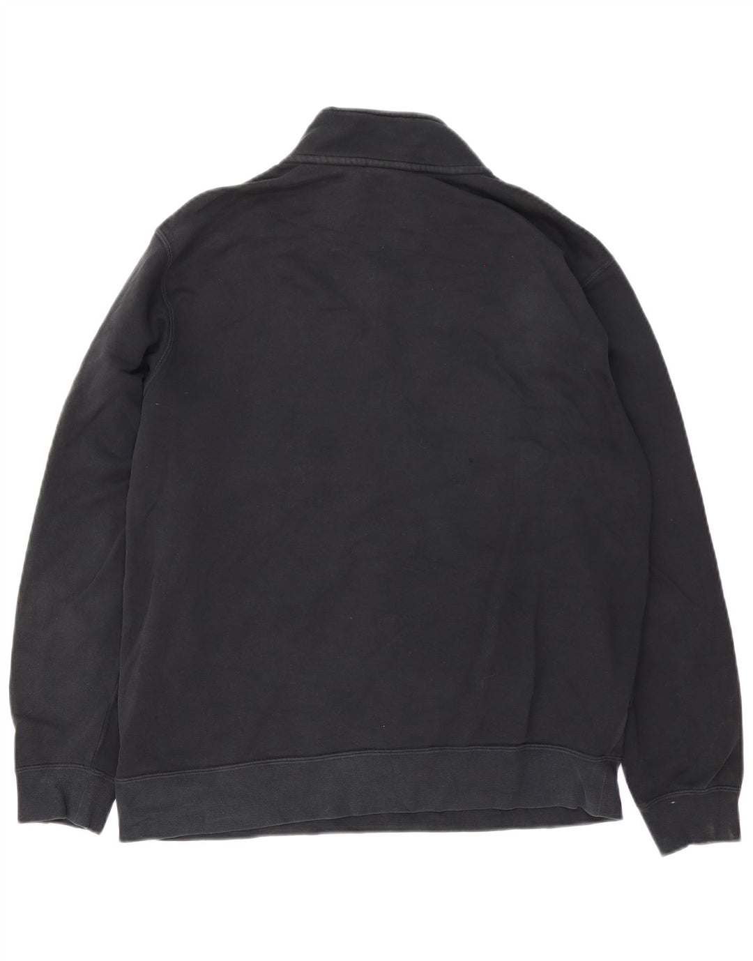 Pulover Nike pentru bărbați, cu fermoar, cu gât, bumbac mare, negru