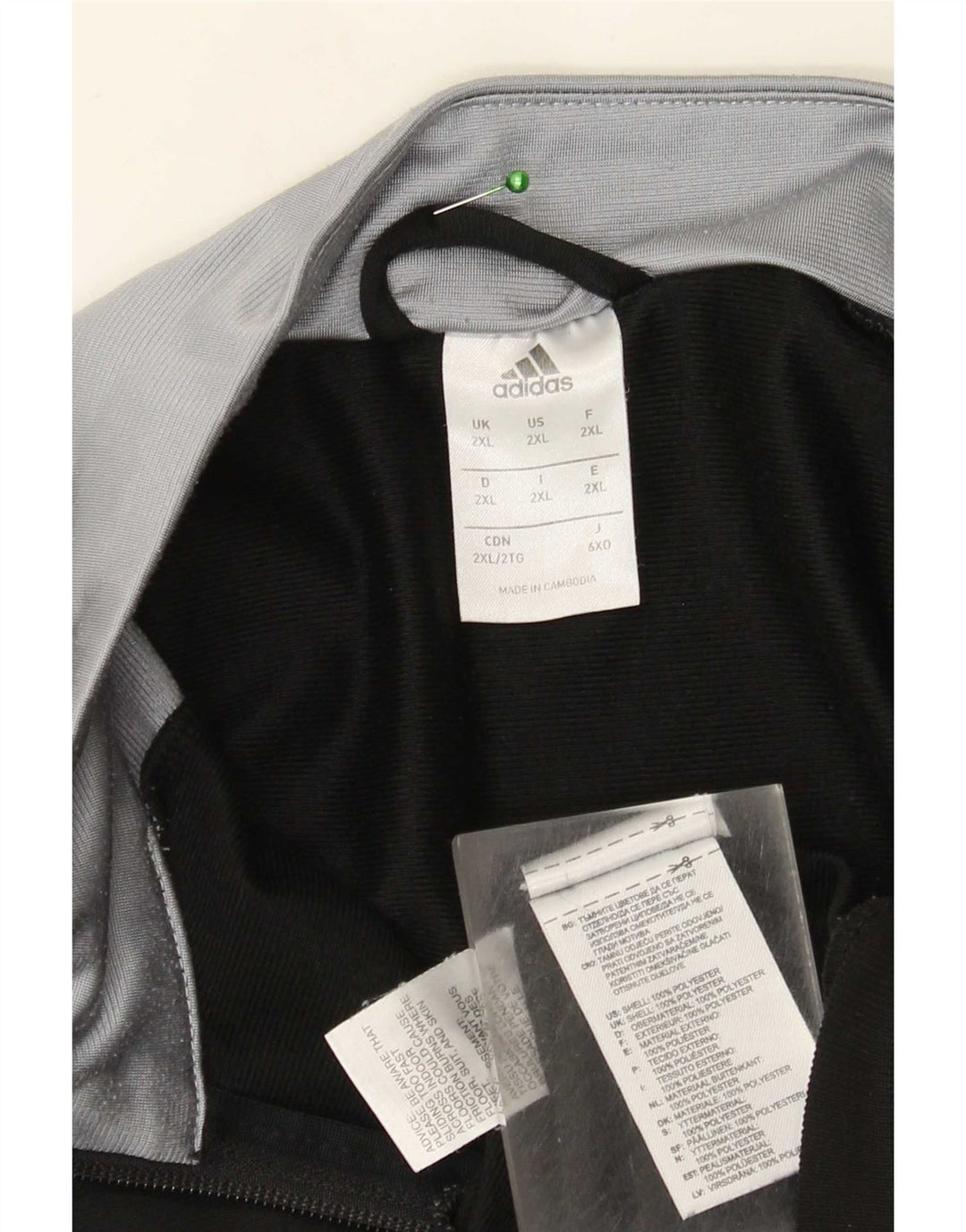 Jachetă de trening pentru bărbați Adidas, 2XL, negru, poliester