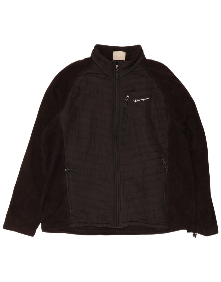 Jachetă fleece pentru bărbați Champion UK 44 2XL poliester negru