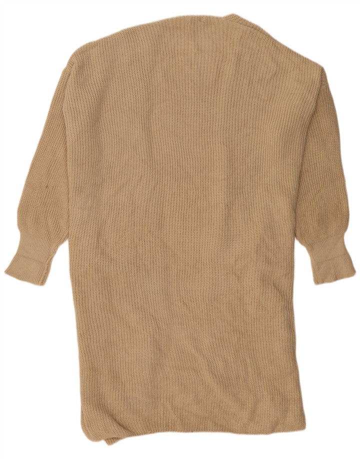 Pulover cardigan deschis supradimensionat pentru femei Topshop UK 14 Bej mediu