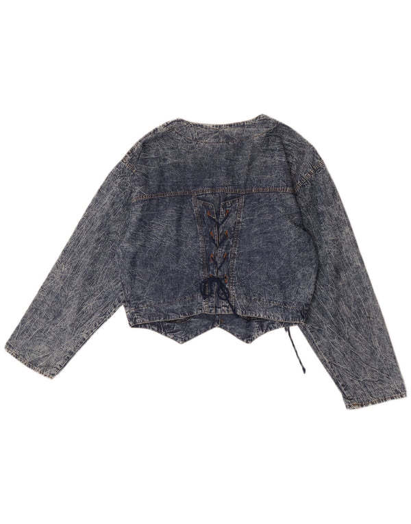 Jachetă Denim Crop Canda Fete 15-16 Ani Bumbac Albastru