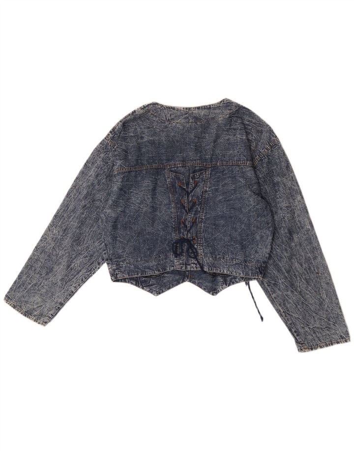 Jachetă Denim Crop Canda Fete 15-16 Ani Bumbac Albastru
