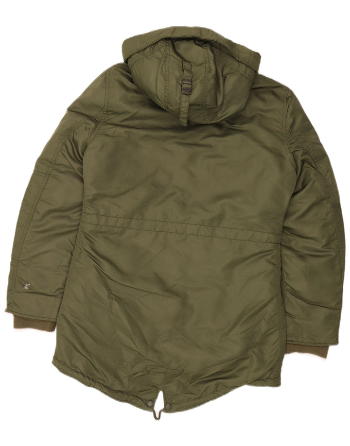 Jachetă parka cu glugă SUPERDRY pentru femei UK 14 Medium Khaki Nylon