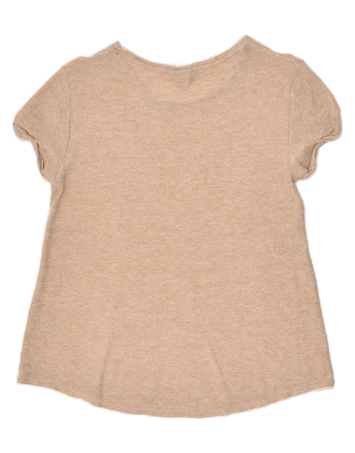 MASSIMO DUTTI Womens T-Shirt Top US 8 Medium Beige Vintage Massimo Dutti and Second-Hand Massimo Dutti from Messina Hembry 