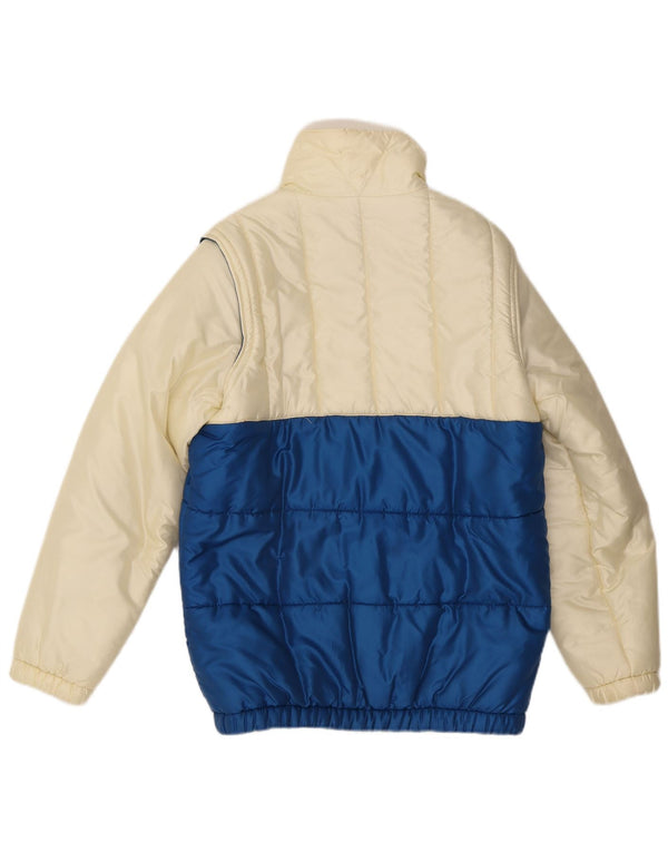 Jachetă de schi vintage pentru bărbați UK 36 Small Colorblock alb