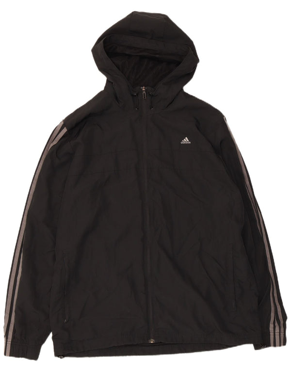 Jachetă de trening cu glugă Adidas Climalite pentru bărbați UK 42/44 Large Black