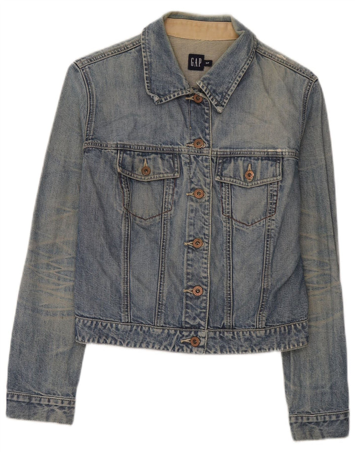 Jachetă de denim crop pentru femei Gap UK 10 Small Blue Bumbac