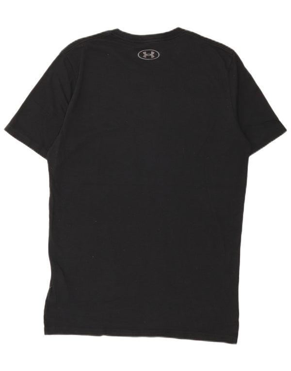 Tricou grafic Under Armour pentru bărbați Heat Gear Top mic bumbac negru