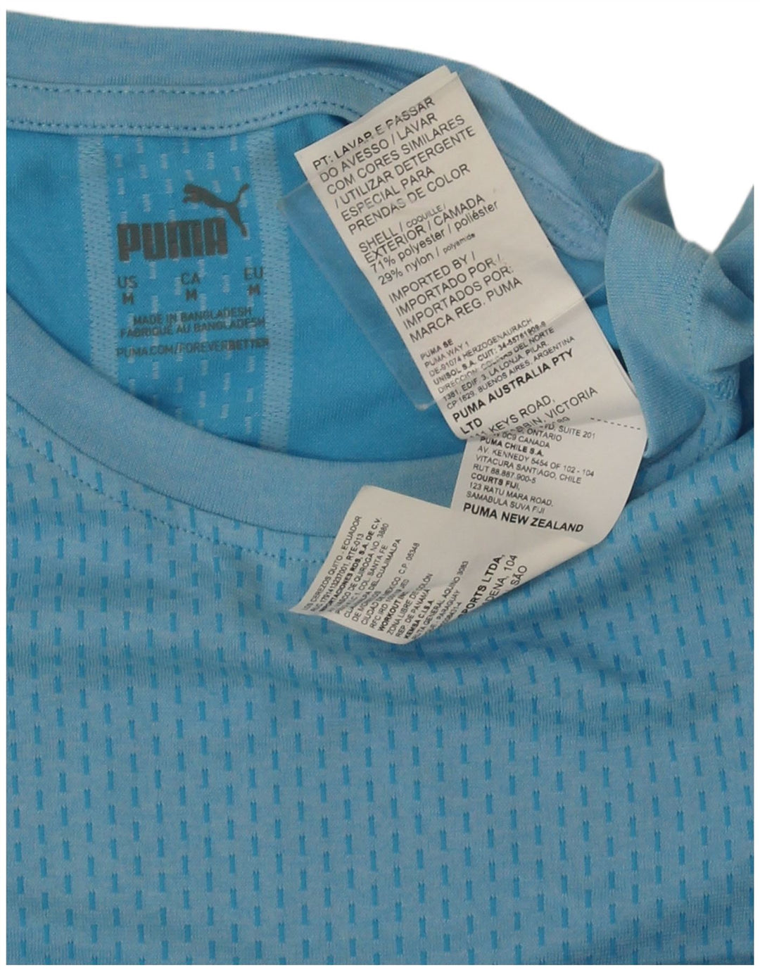 Tricou pentru bărbați Puma Top Medium Blue Poliester