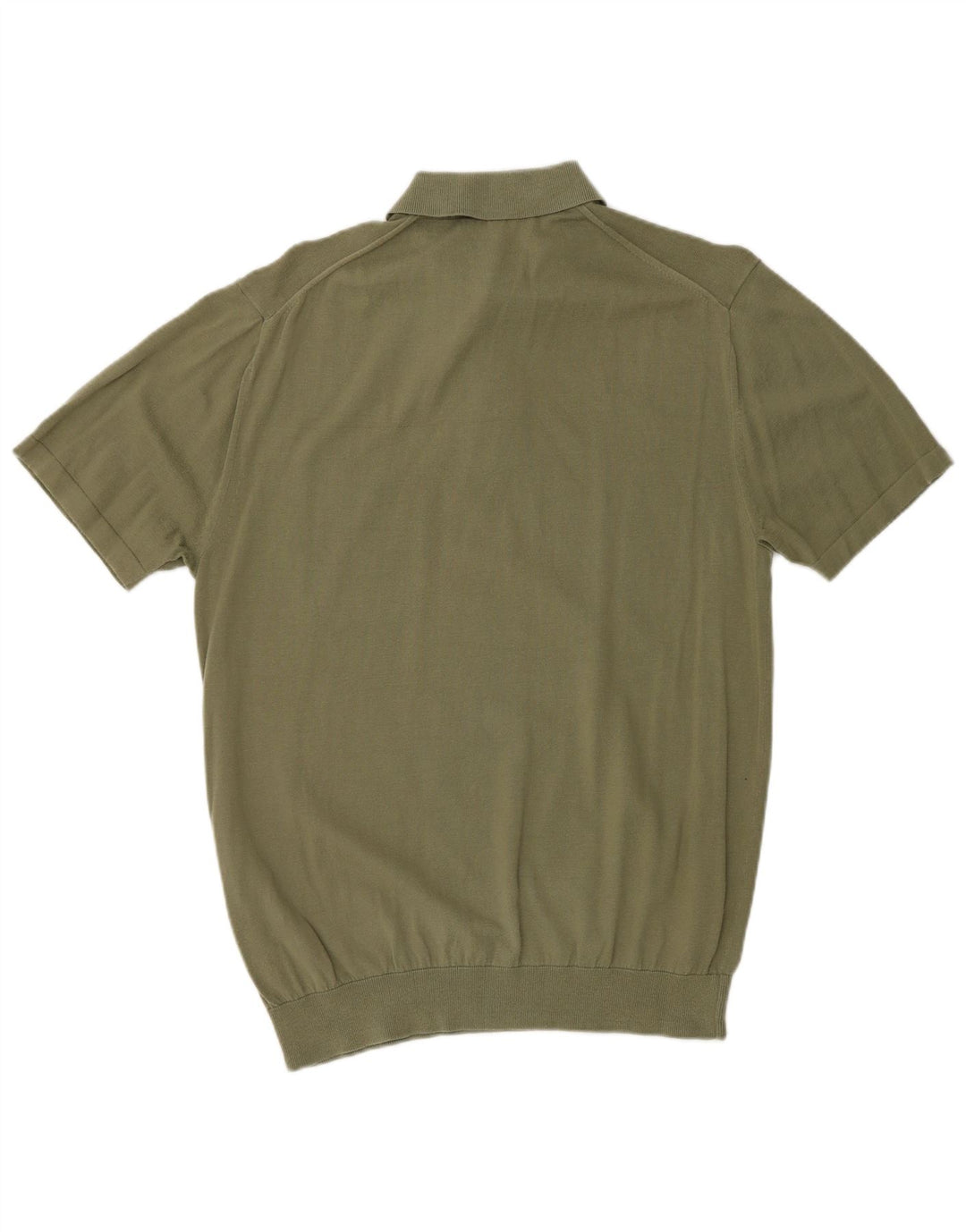 FRENCH CONNECTION Pulover pentru bărbați cu mânecă scurtă și gât polo, kaki mediu