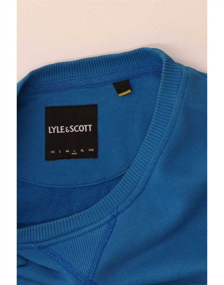 Hanorac pentru bărbați Lyle & Scott Pulover mare, albastru, bumbac