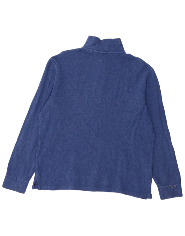 Polo Ralph Lauren Mens Zip Neck Jumper Sweater Medium Blue Cotton