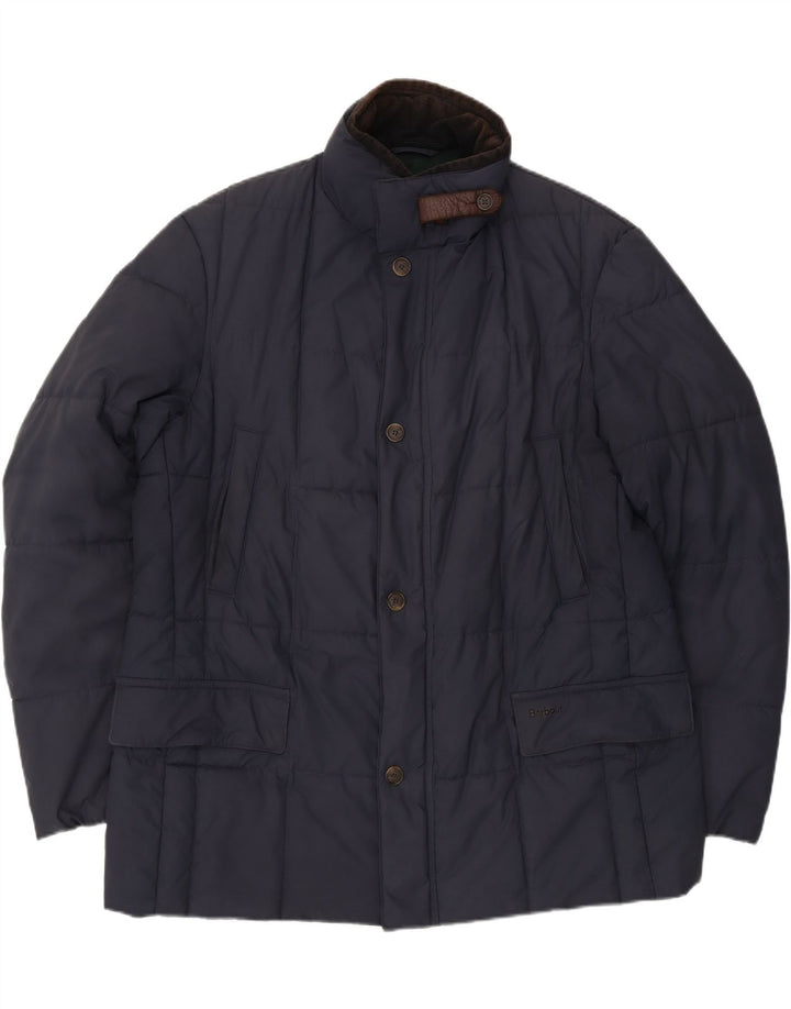 Jachetă căptușită pentru bărbați Barbour UK 42 XL bleumarin poliester