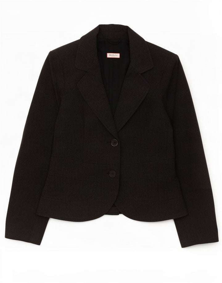 Blazer pentru femei Max & Co. Jachetă cu 2 nasturi UK 12 Lână gri mediu