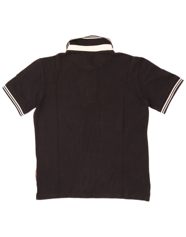 Tricou polo Asics Rugby pentru bărbați, bumbac negru mic