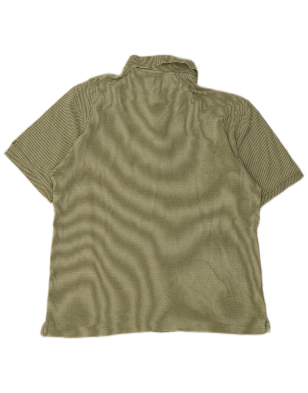Tricou polo Izod pentru bărbați, bumbac cu dungi verde mediu