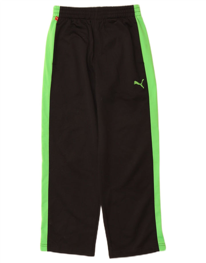 Pantaloni de trening Puma pentru băieți 7-8 ani poliester negru color bloc