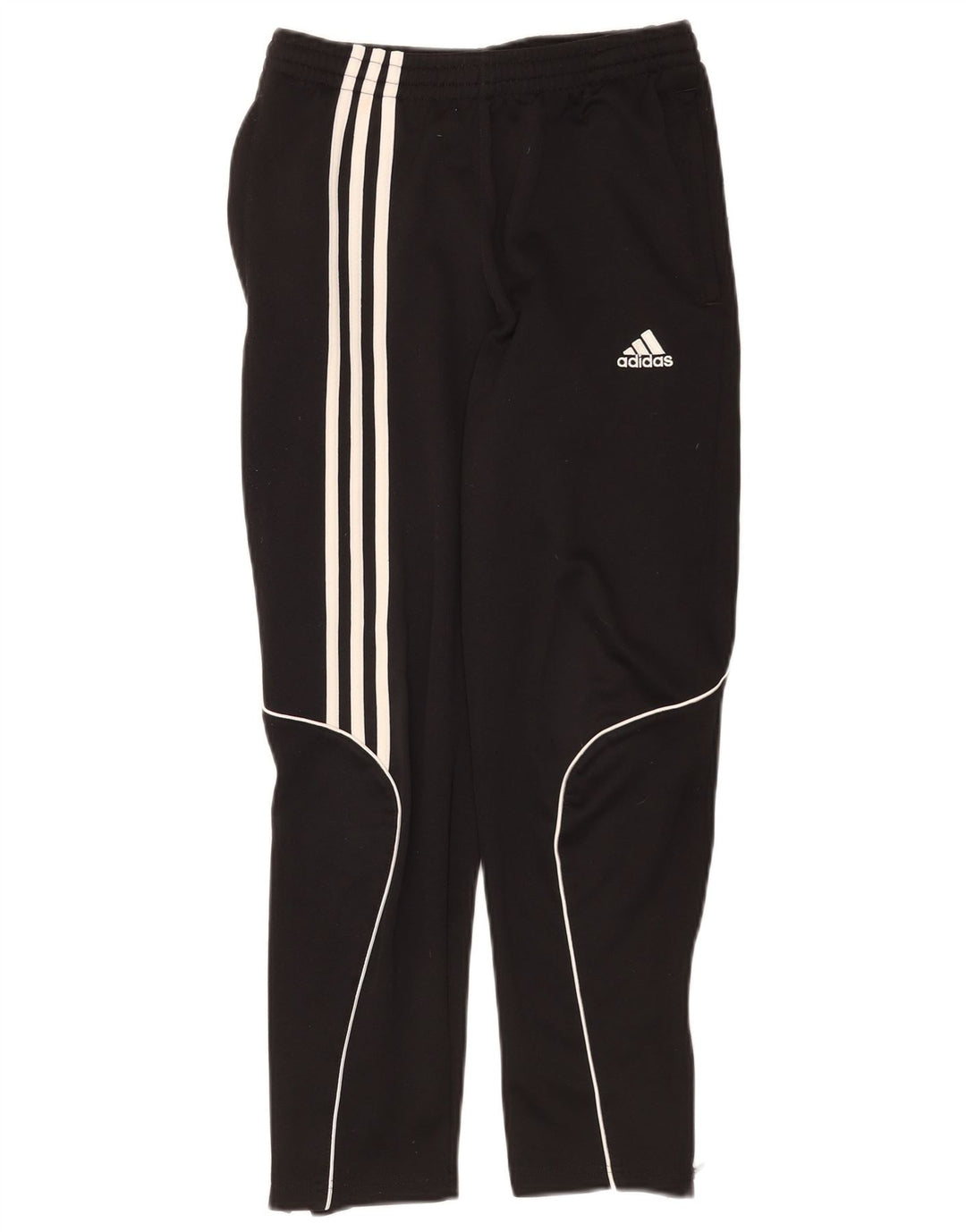 Pantaloni de trening Adidas Climalite pentru baieti 11-12 ani poliester negru