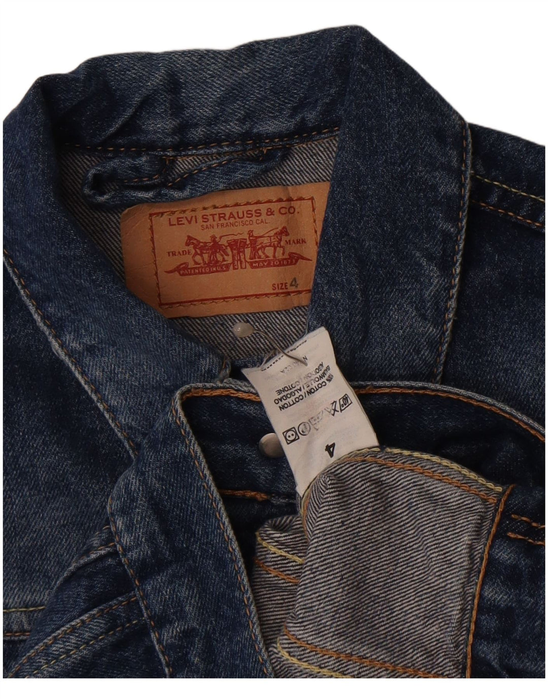 Jachetă de blugi pentru băieți Levi's 3-4 ani, bumbac albastru