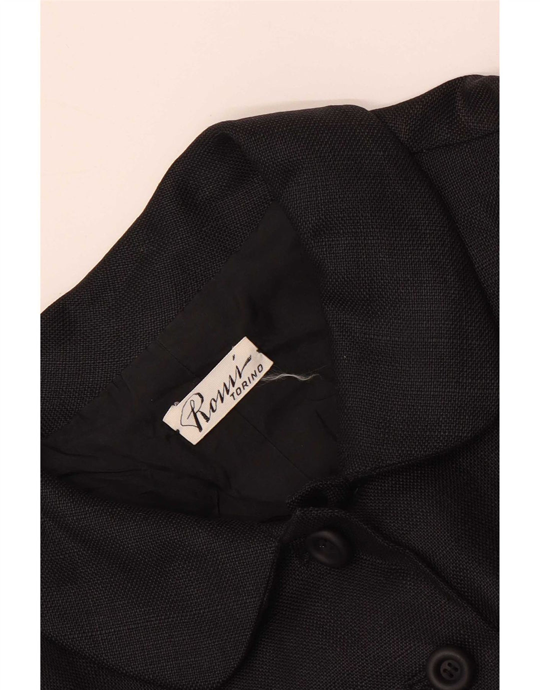 Blazer Vintage pentru femei cu 7 nasturi, UK 8 Small Black