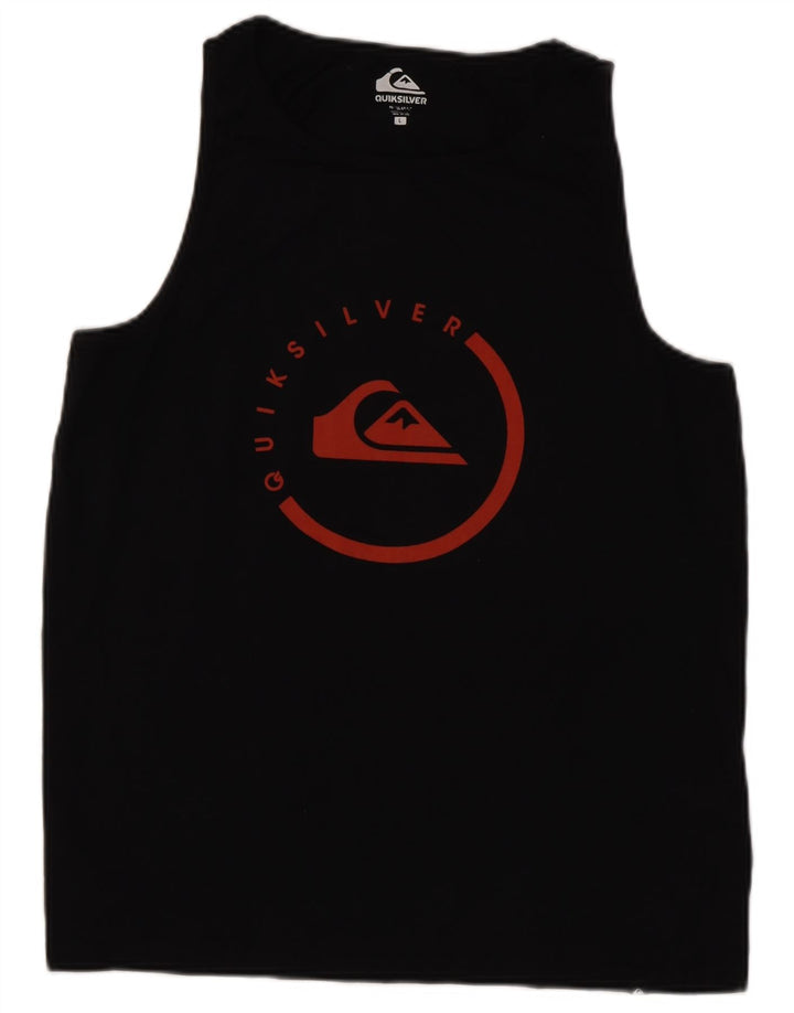 Vestă grafică Quiksilver pentru bărbați, mare, negru, bumbac