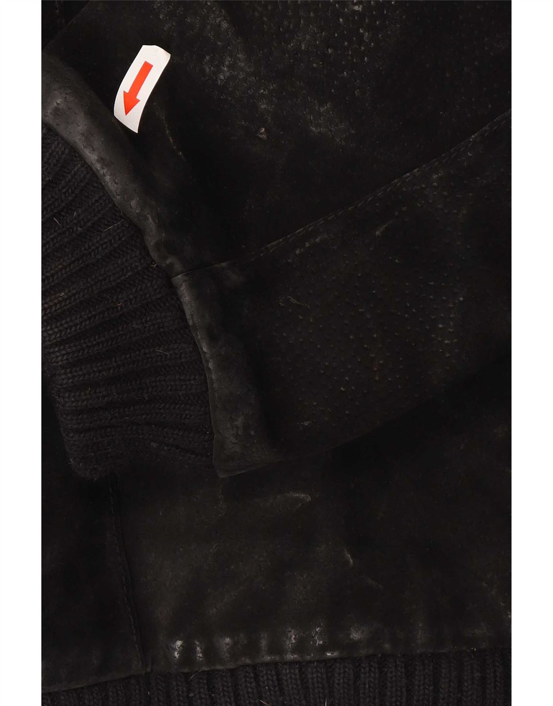 Bomber vintage pentru bărbați din piele intoarsa UK 42 XL din piele neagră