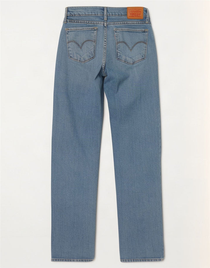 Blugi drepti pentru femei Levi's 714 W26 L30 Bumbac albastru