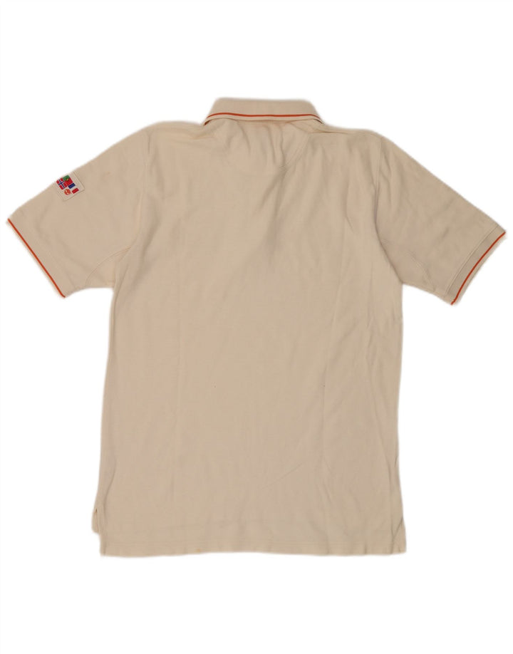 Tricou polo pentru bărbați Timberland, bumbac cu dungi, bej mic