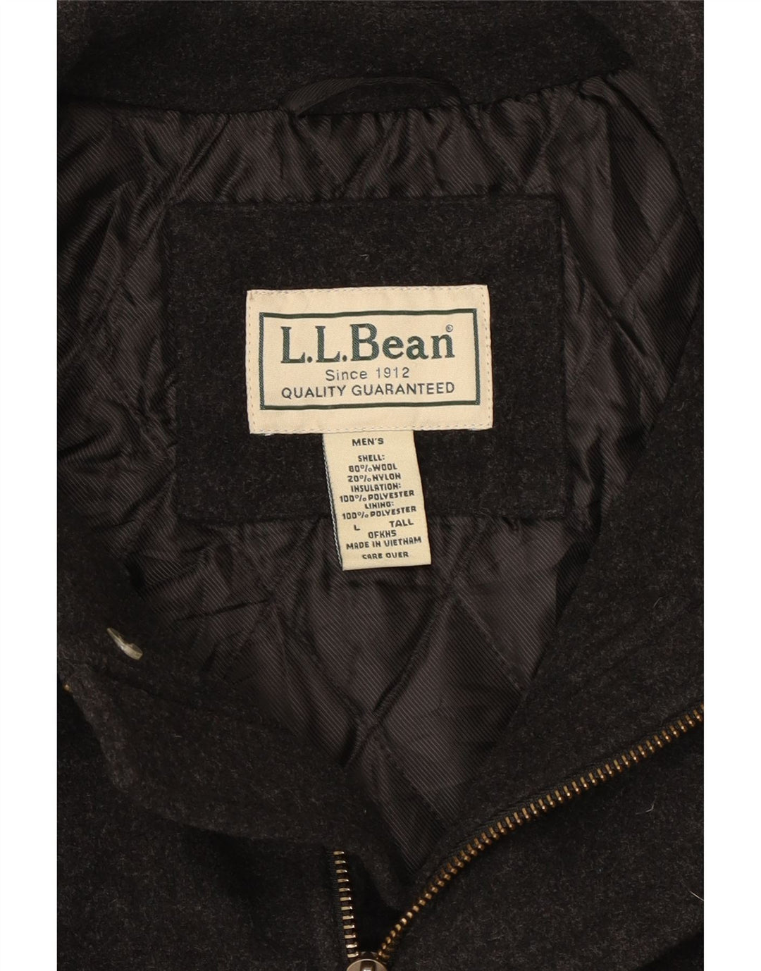 L.L.Bean pardesiu înalt pentru bărbați UK 40 mare lână gri