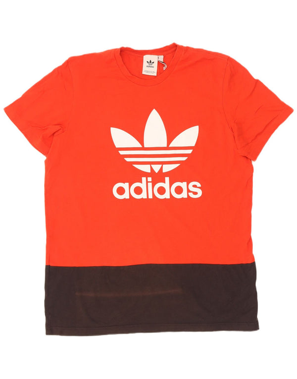 Tricou grafic pentru bărbați Adidas Top XL, roșu, bumbac color bloc