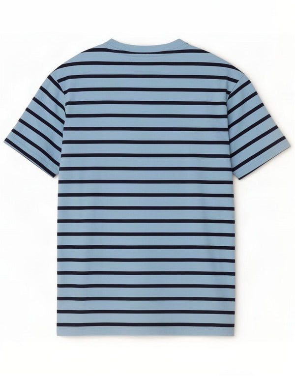 Tricou pentru bărbați Penguin Top din bumbac cu dungi albastre medii