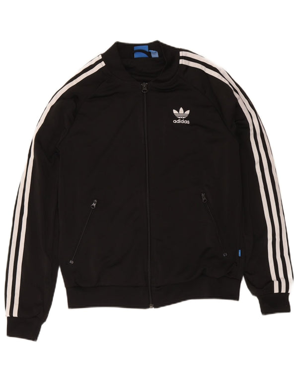 Jachetă de top pentru trening grafic Adidas pentru femei UK 12 Medium Black