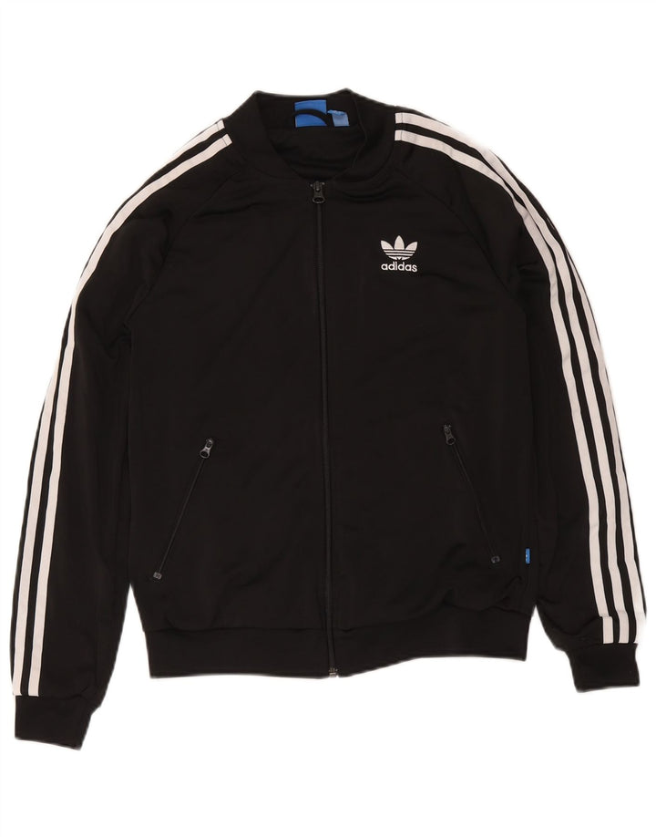 Jachetă de top pentru trening grafic Adidas pentru femei UK 12 Medium Black