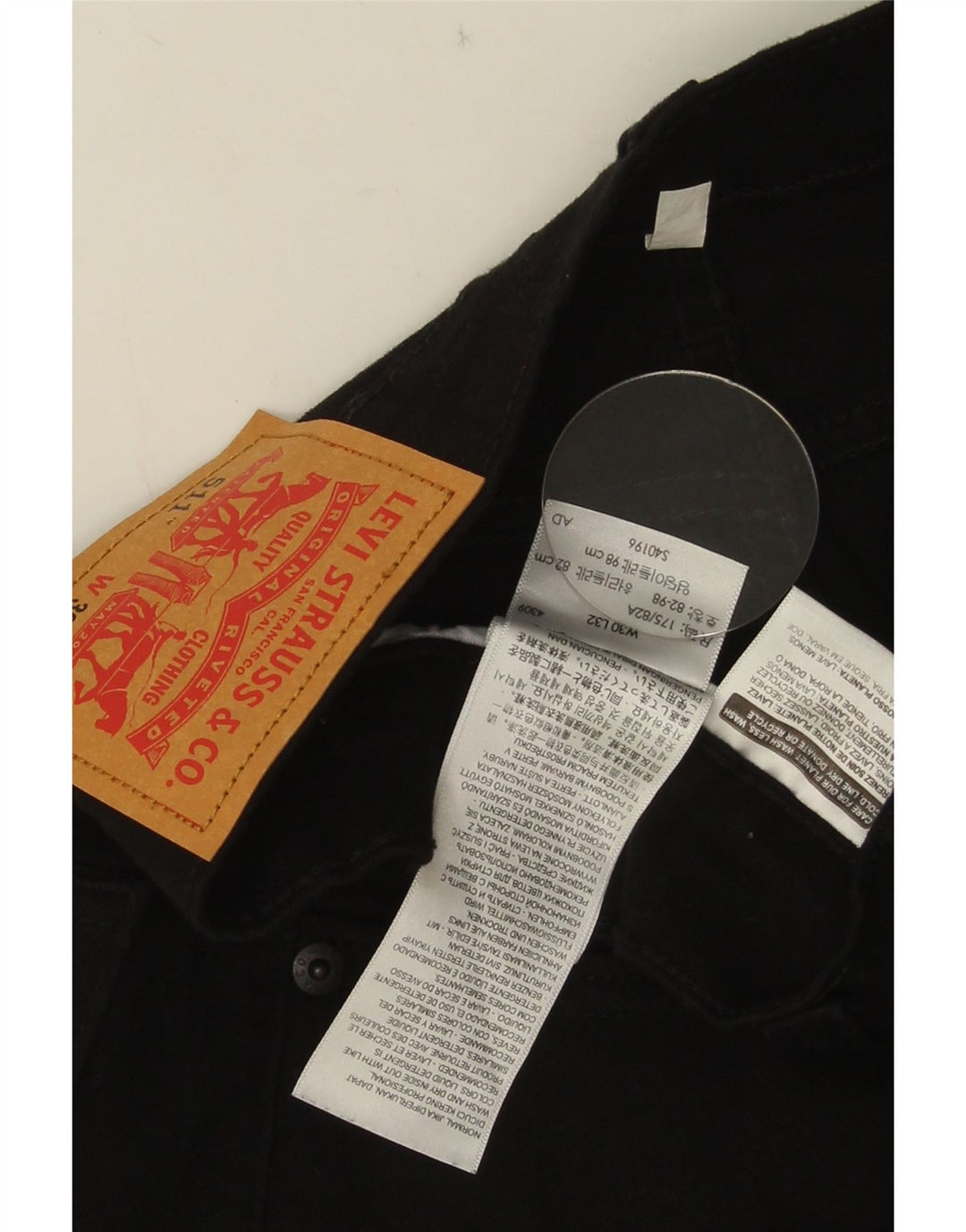 Blugi Levi's 511 Slim pentru bărbați W30 L32 bumbac negru